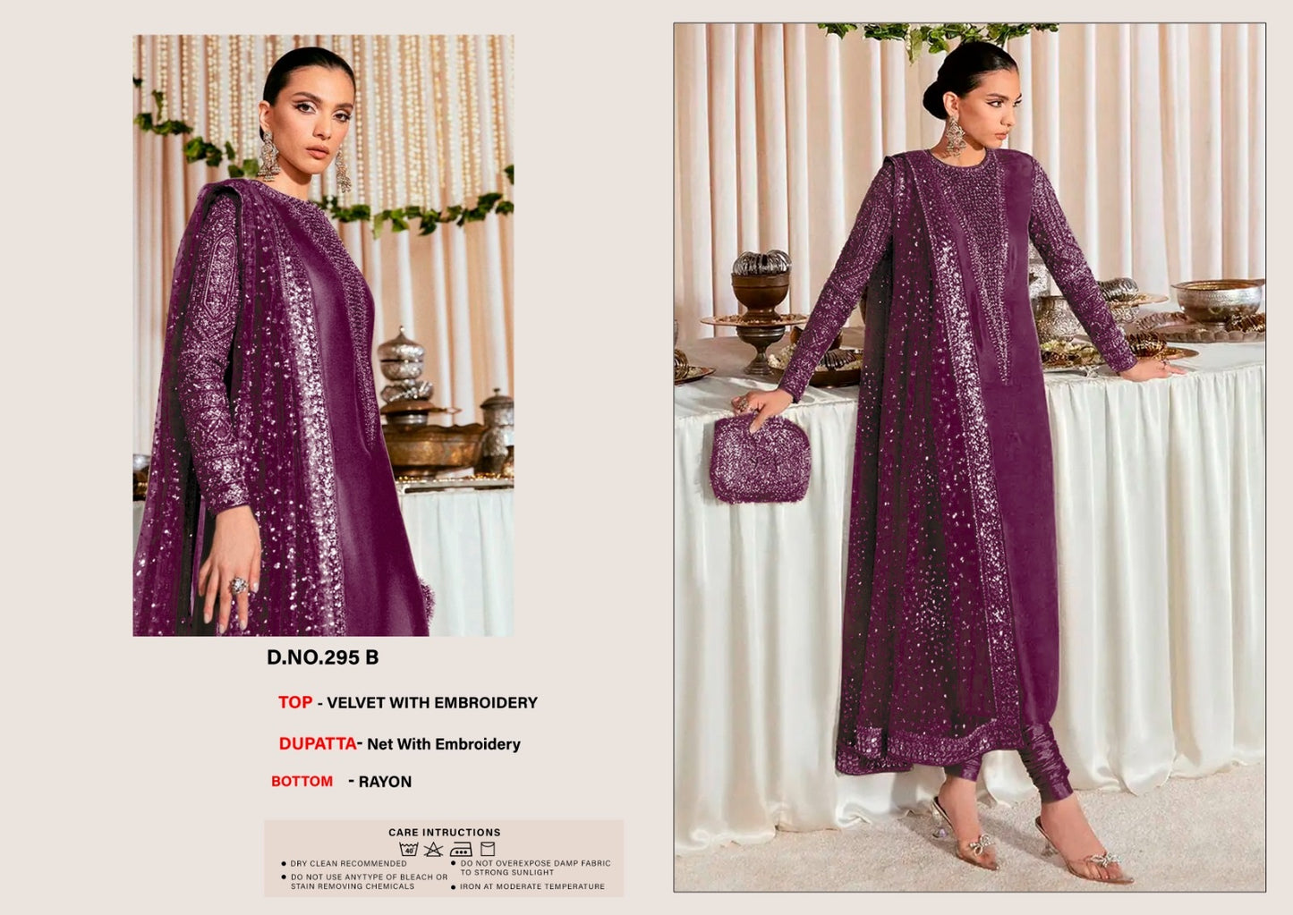 Embroidered Velvet Salwar Kameez set