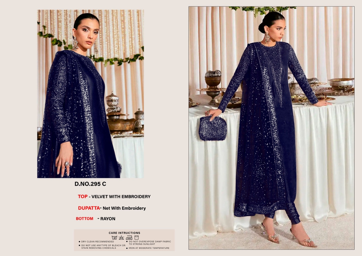 Embroidered Velvet Salwar Kameez set