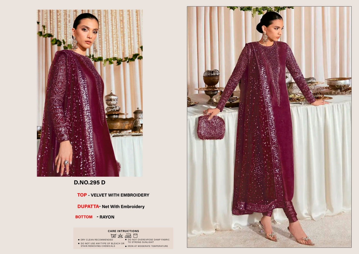 Embroidered Velvet Salwar Kameez set
