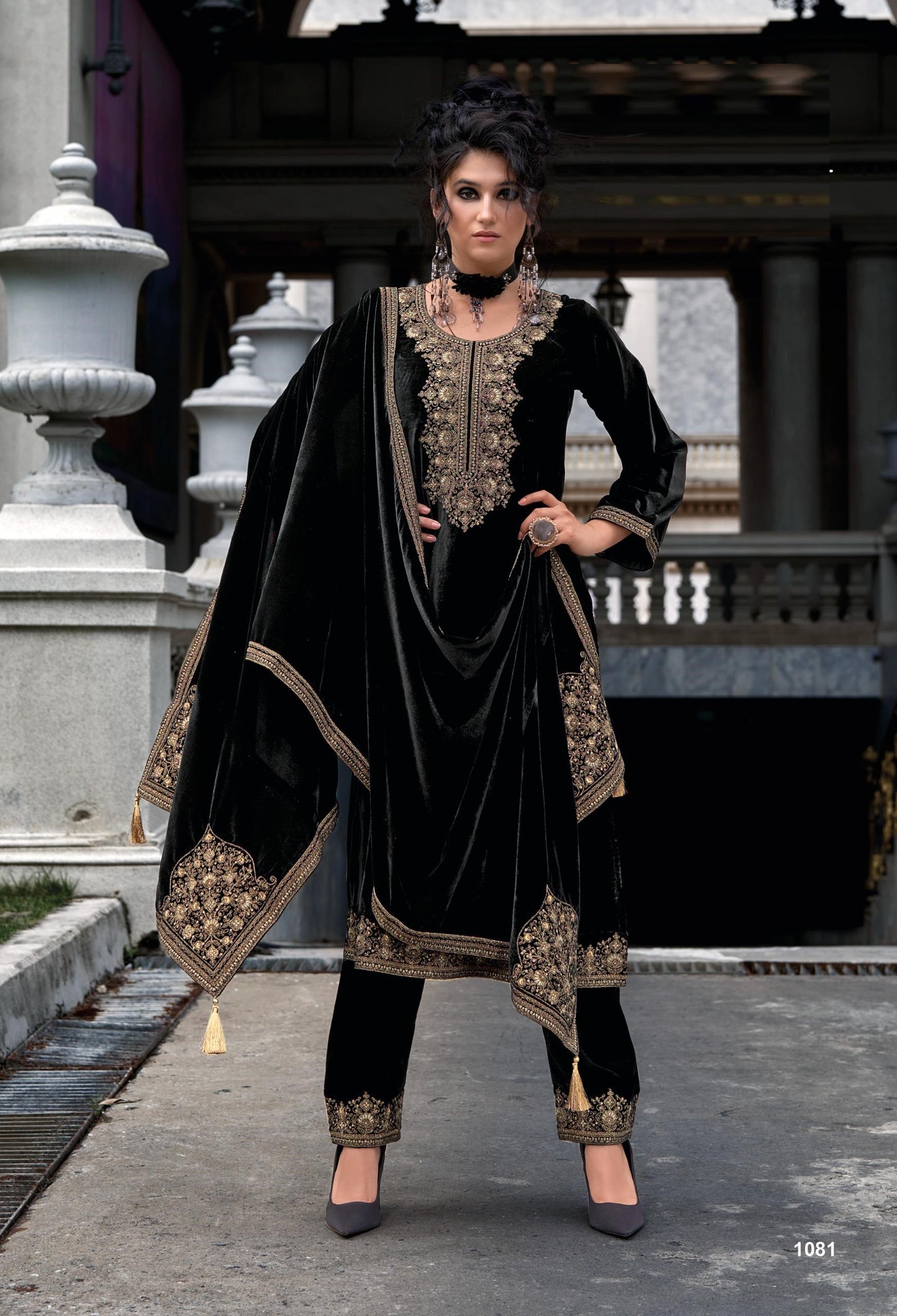 Velvet Designer Salwar Kameez