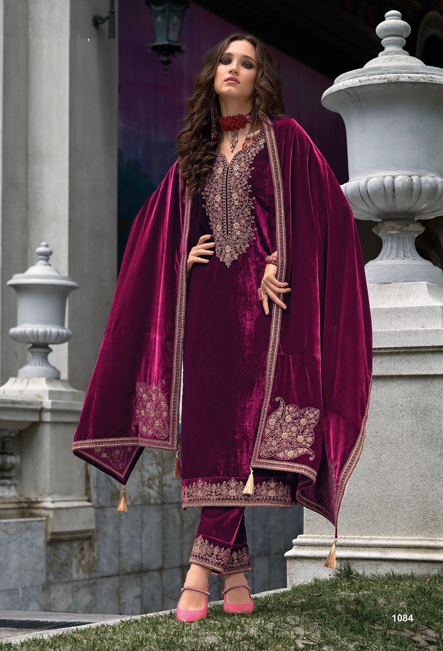 Velvet Designer Salwar Kameez