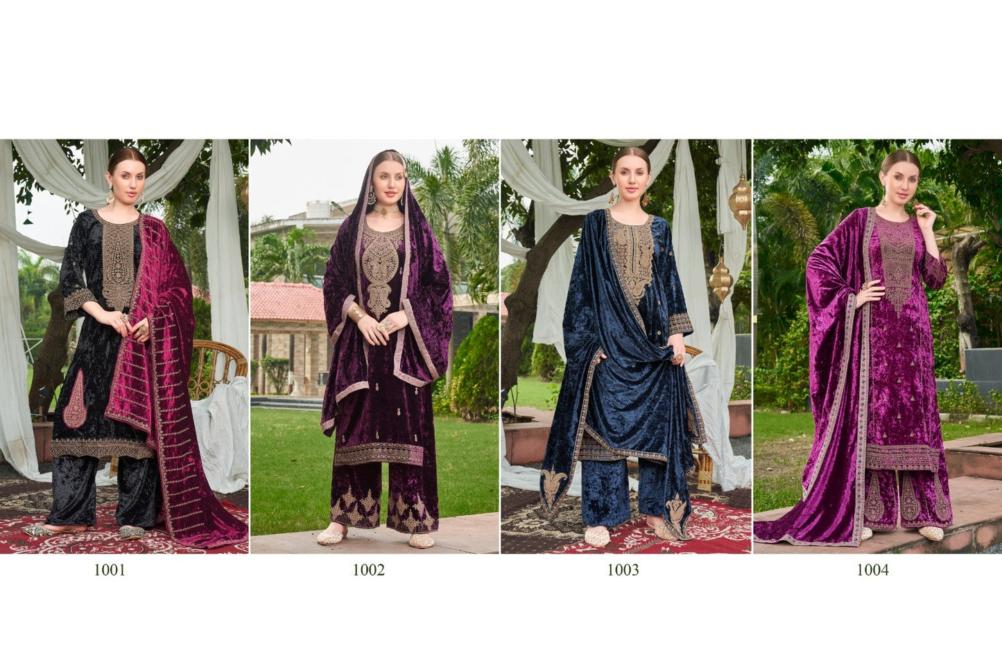 Elegant Velvet Salwar Kameez Set - D11