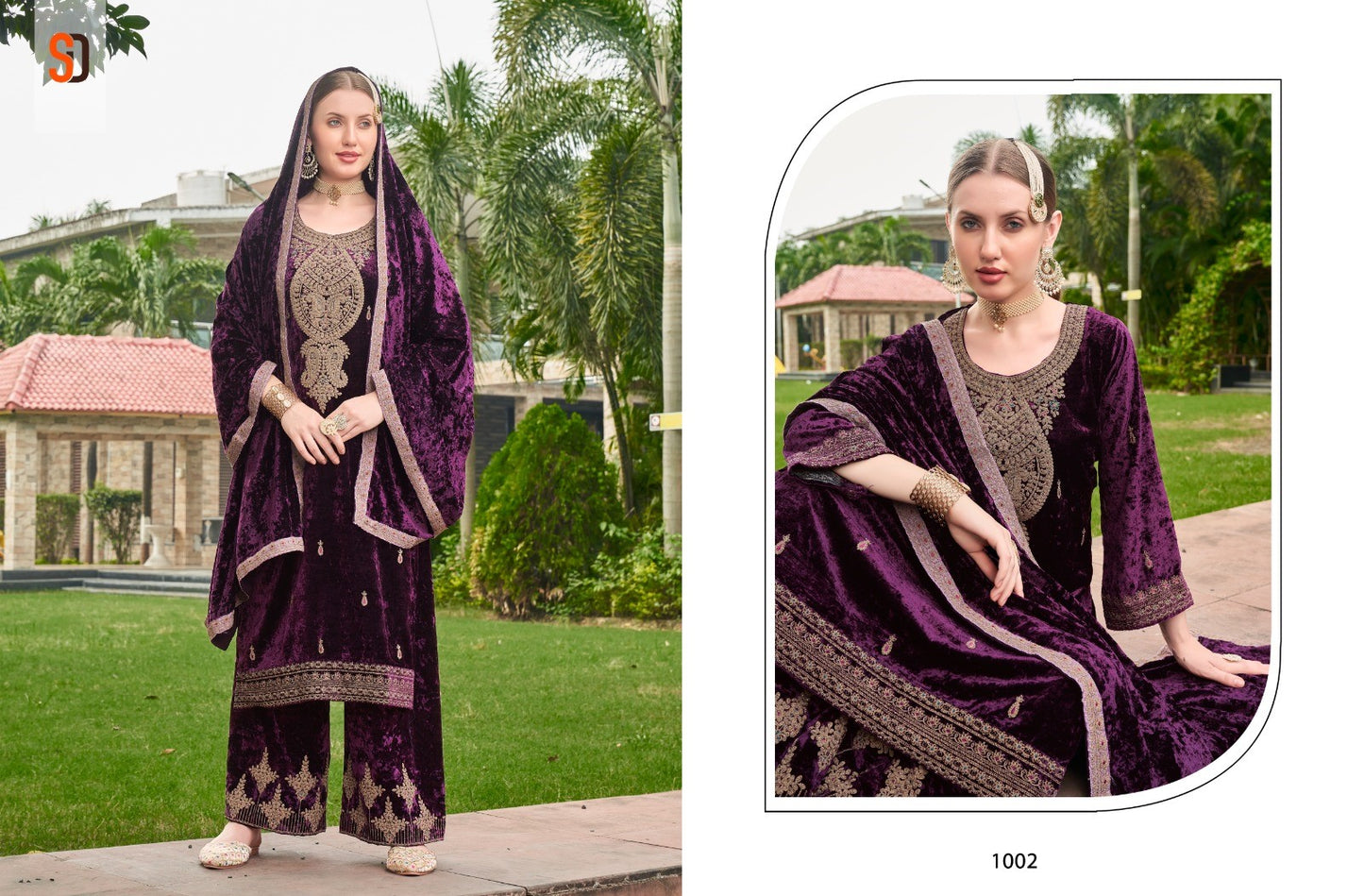 Elegant Velvet Salwar Kameez Set - D11