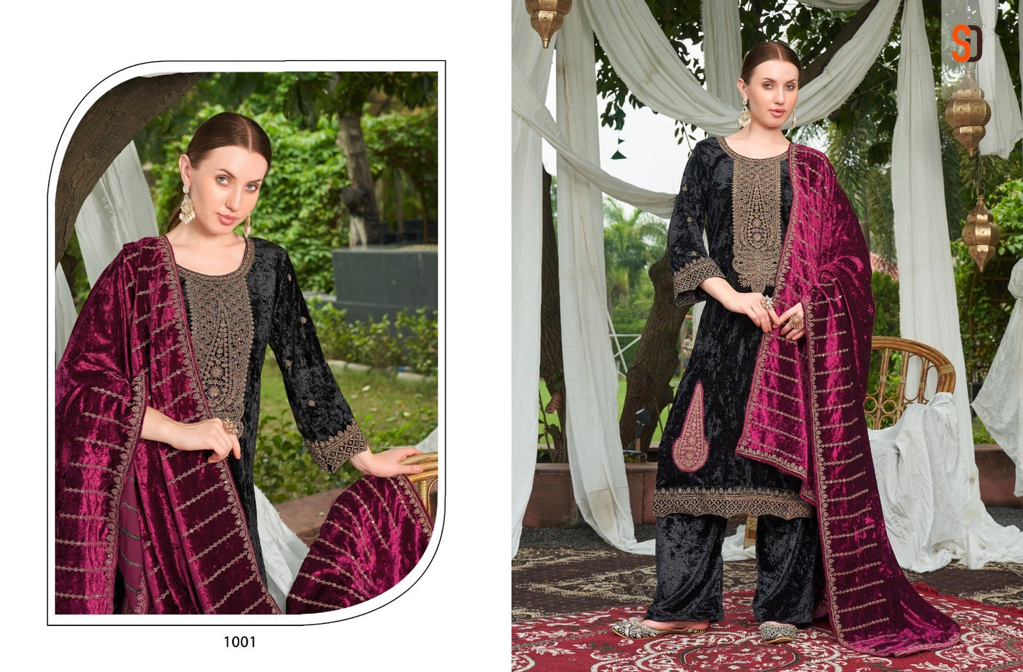 Elegant Velvet Salwar Kameez Set - D11