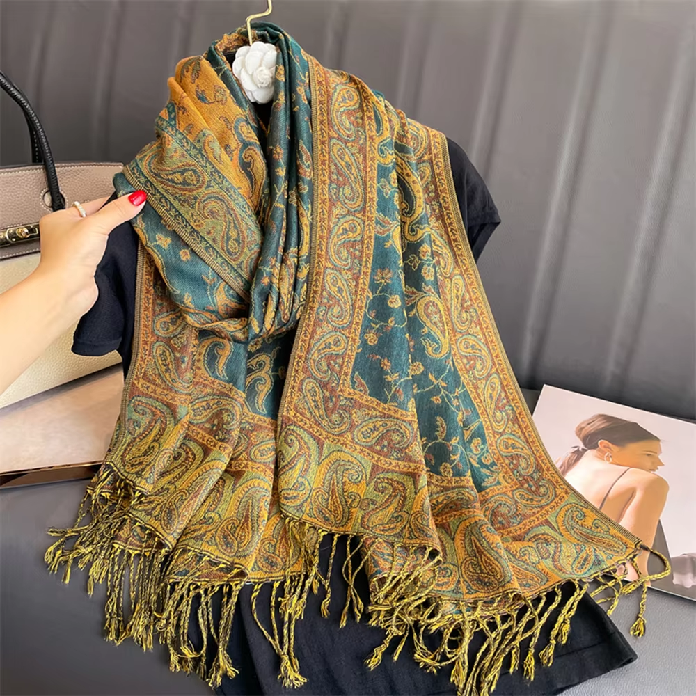 Reversible Paisley Pashmina Shawl