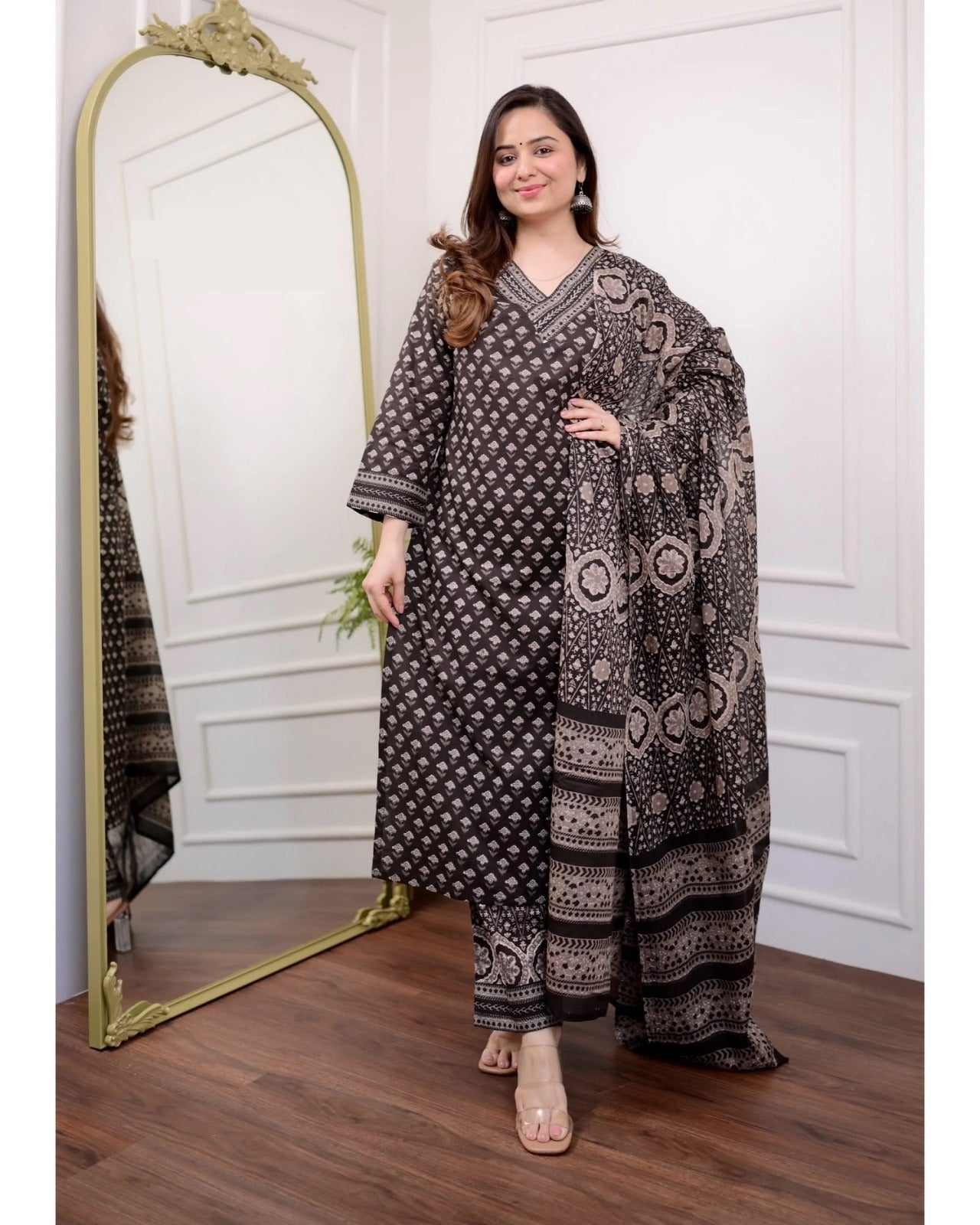 Fancy Kurti with Bottom and Dupatta D-03