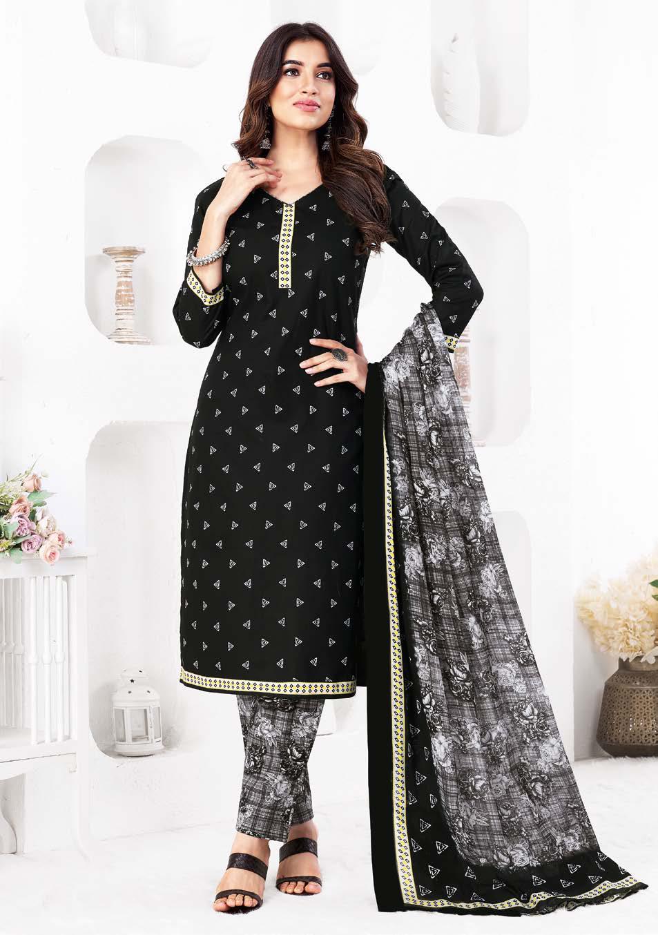 Cotton Printed Kurti Bottom with Dupatta Set