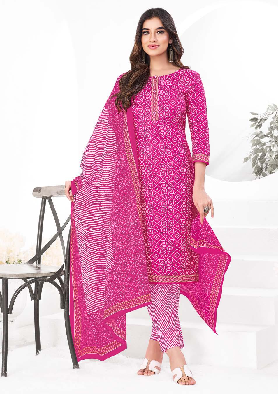 Cotton Printed Kurti Bottom with Dupatta Set