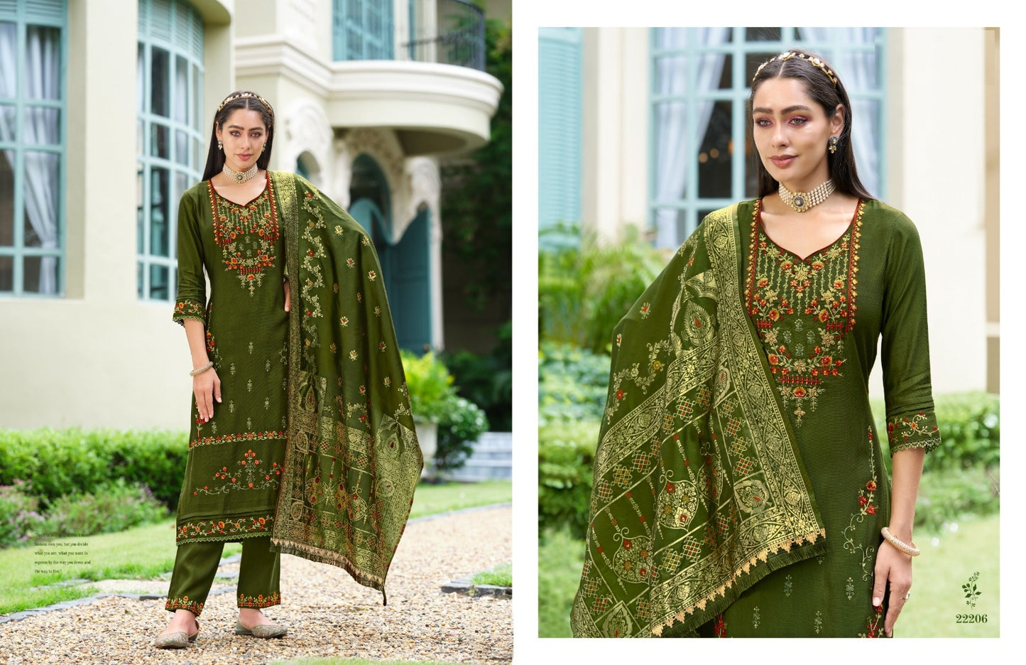 Kurti Set with Bottom and Dupatta - D09