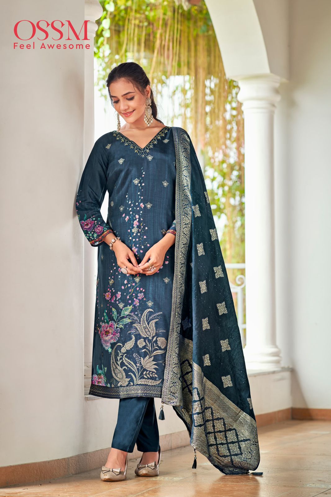 Kurti Set with Pant and Dupatta - D08