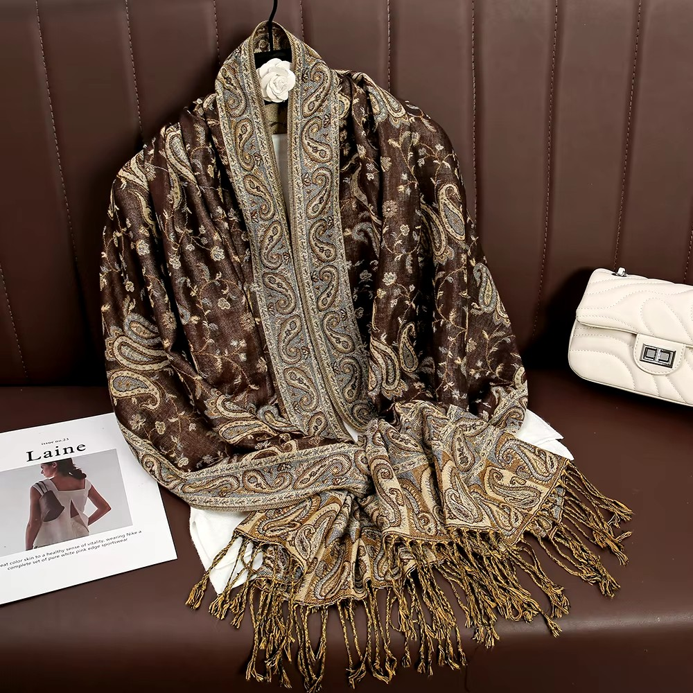 Reversible Paisley Pashmina Shawl