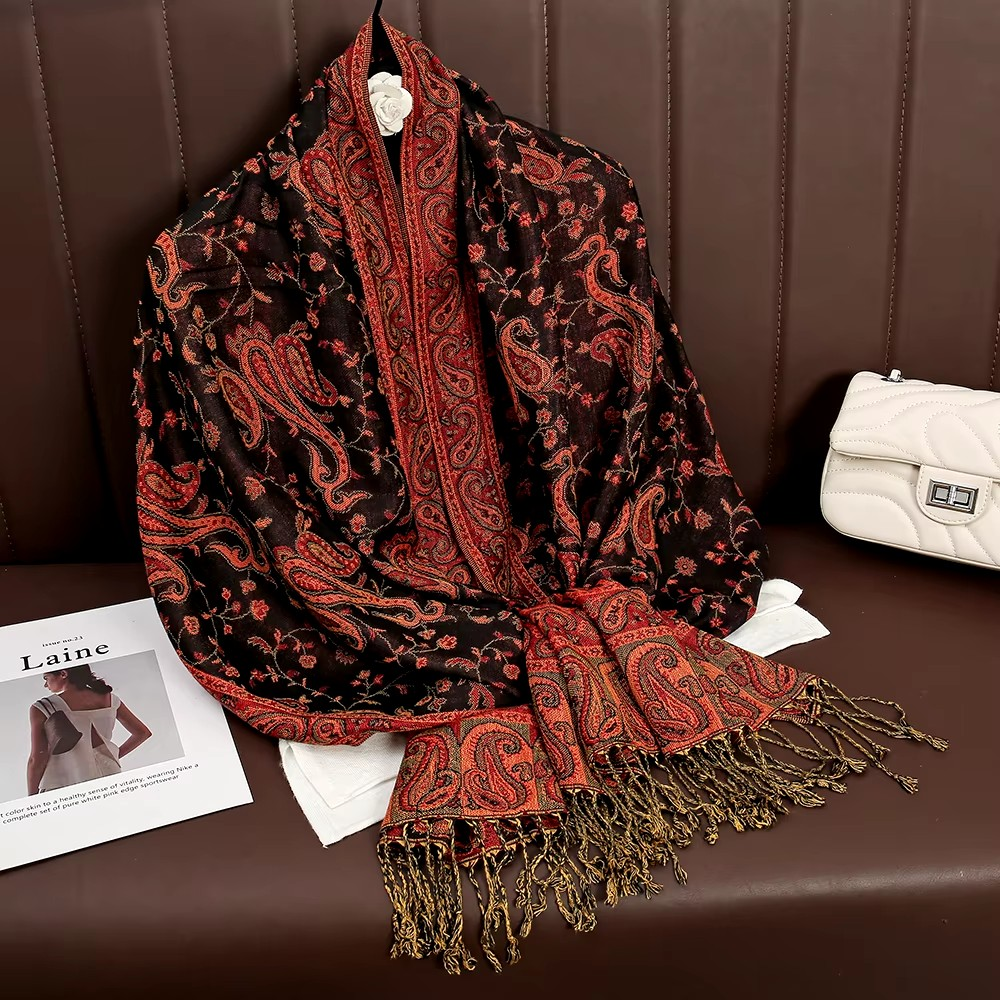 Reversible Paisley Pashmina Shawl