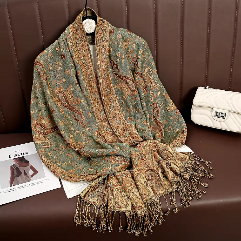 Reversible Paisley Pashmina Shawl