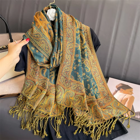 Reversible Paisley Pashmina Shawl