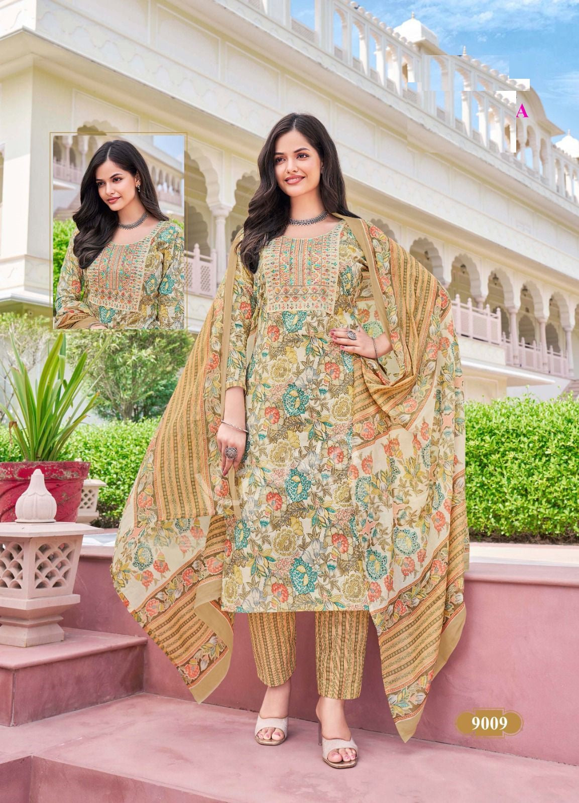 Elegant Kurti Set with Bottom and Dupatta D-05