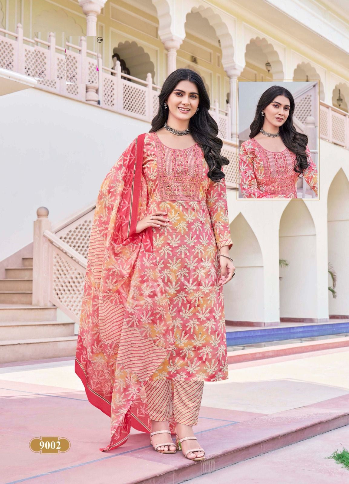 Elegant Kurti Set with Bottom and Dupatta D-05