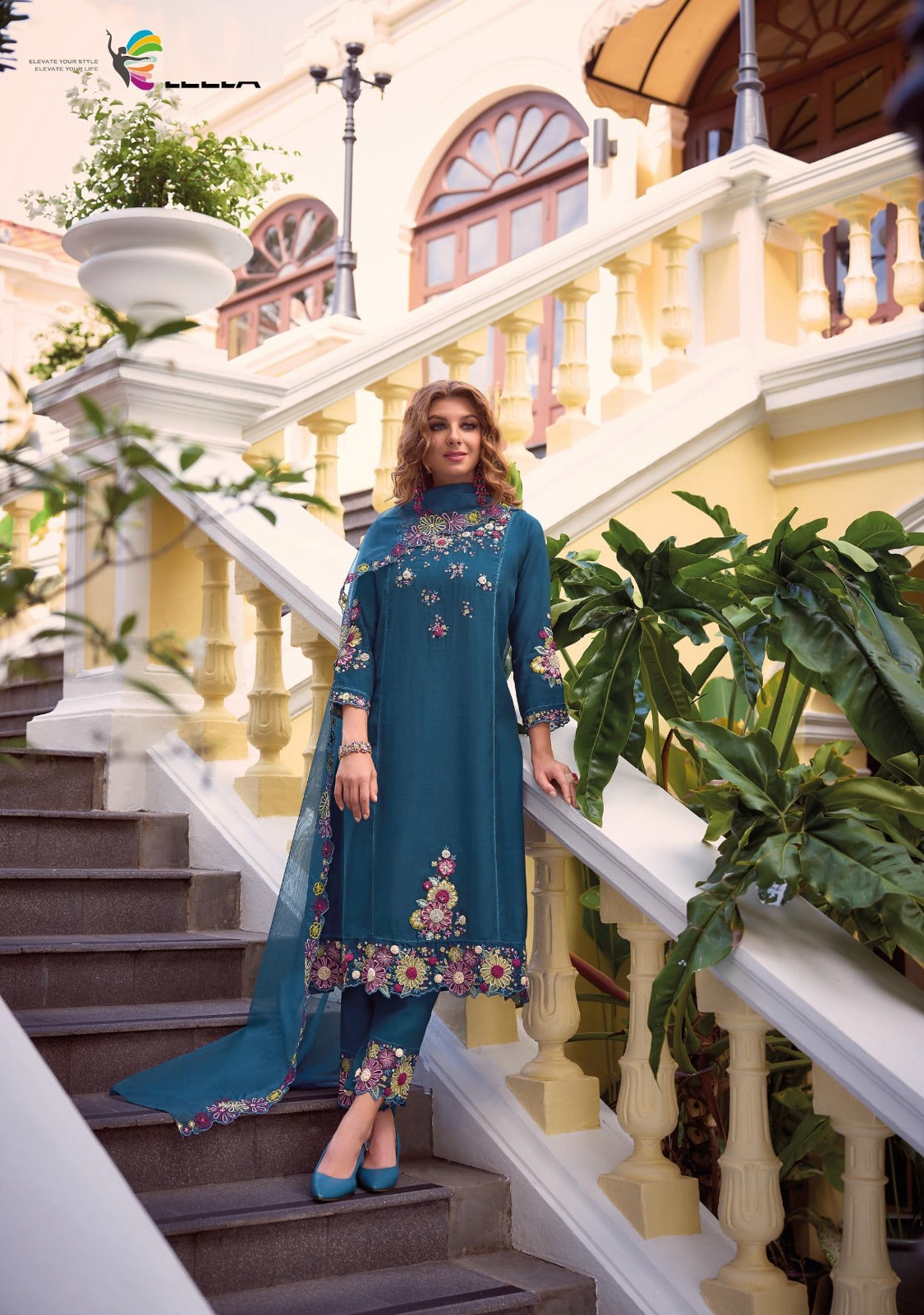 Premium Kurti Set with Pant and Dupatta - D07