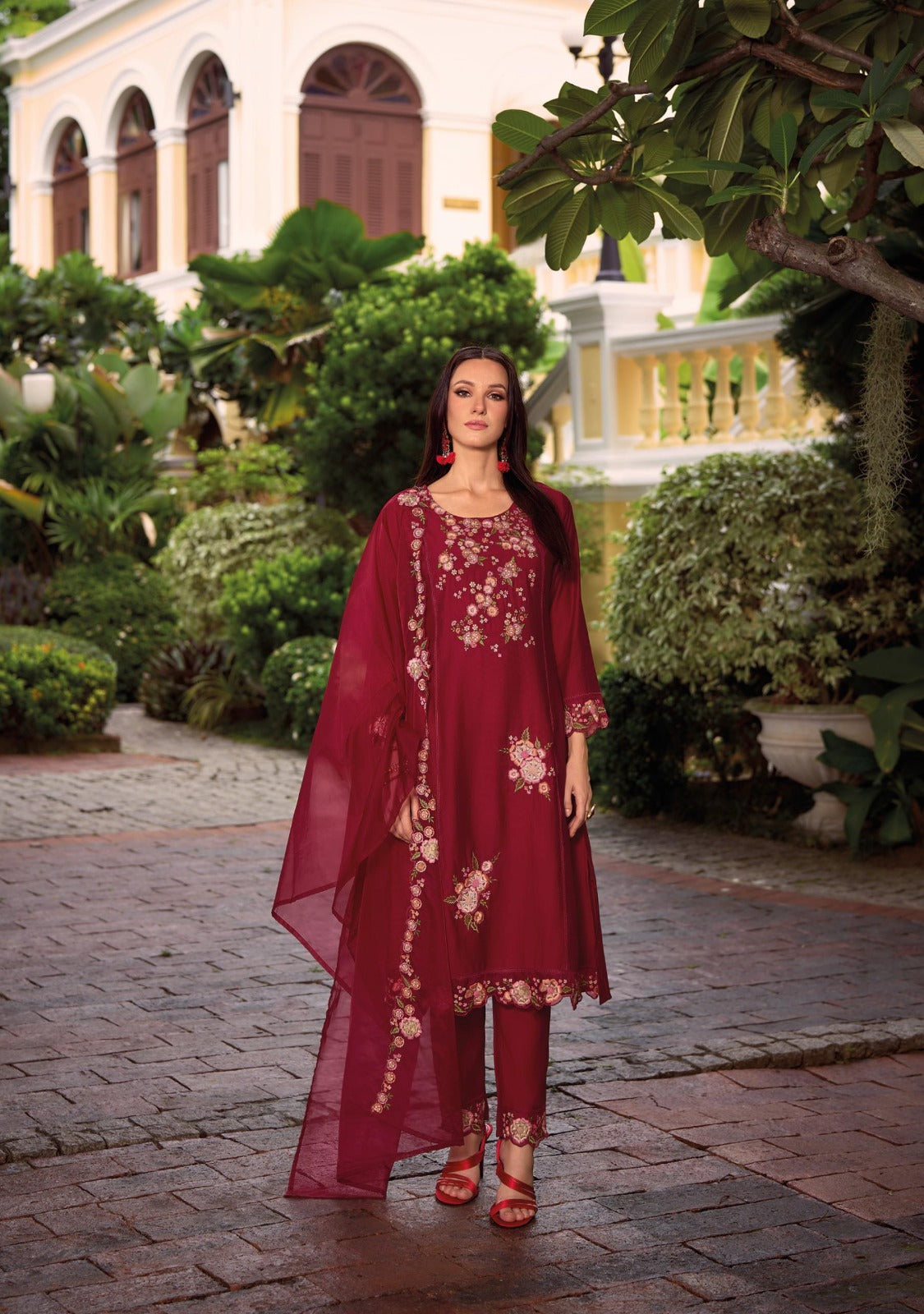 Premium Kurti Set with Pant and Dupatta - D07
