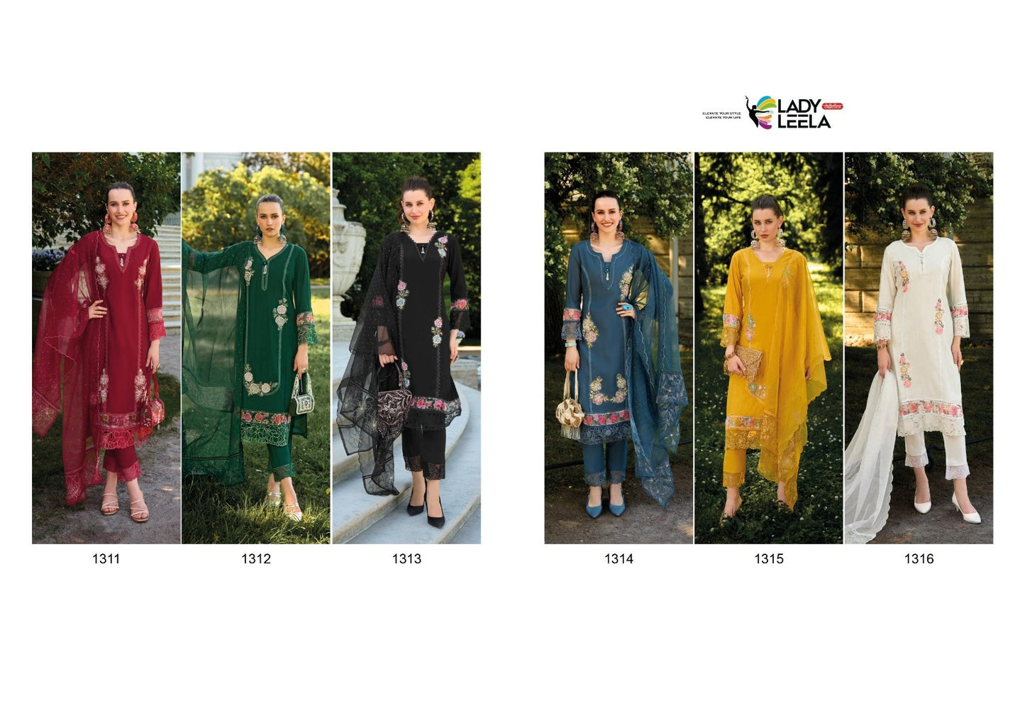 Applique & Embroidered Kurti Pant with Dupatta