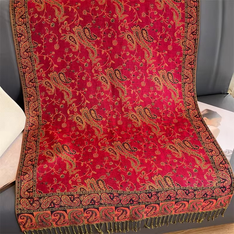 Reversible Paisley Pashmina Shawl