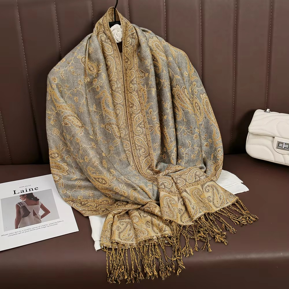 Reversible Paisley Pashmina Shawl