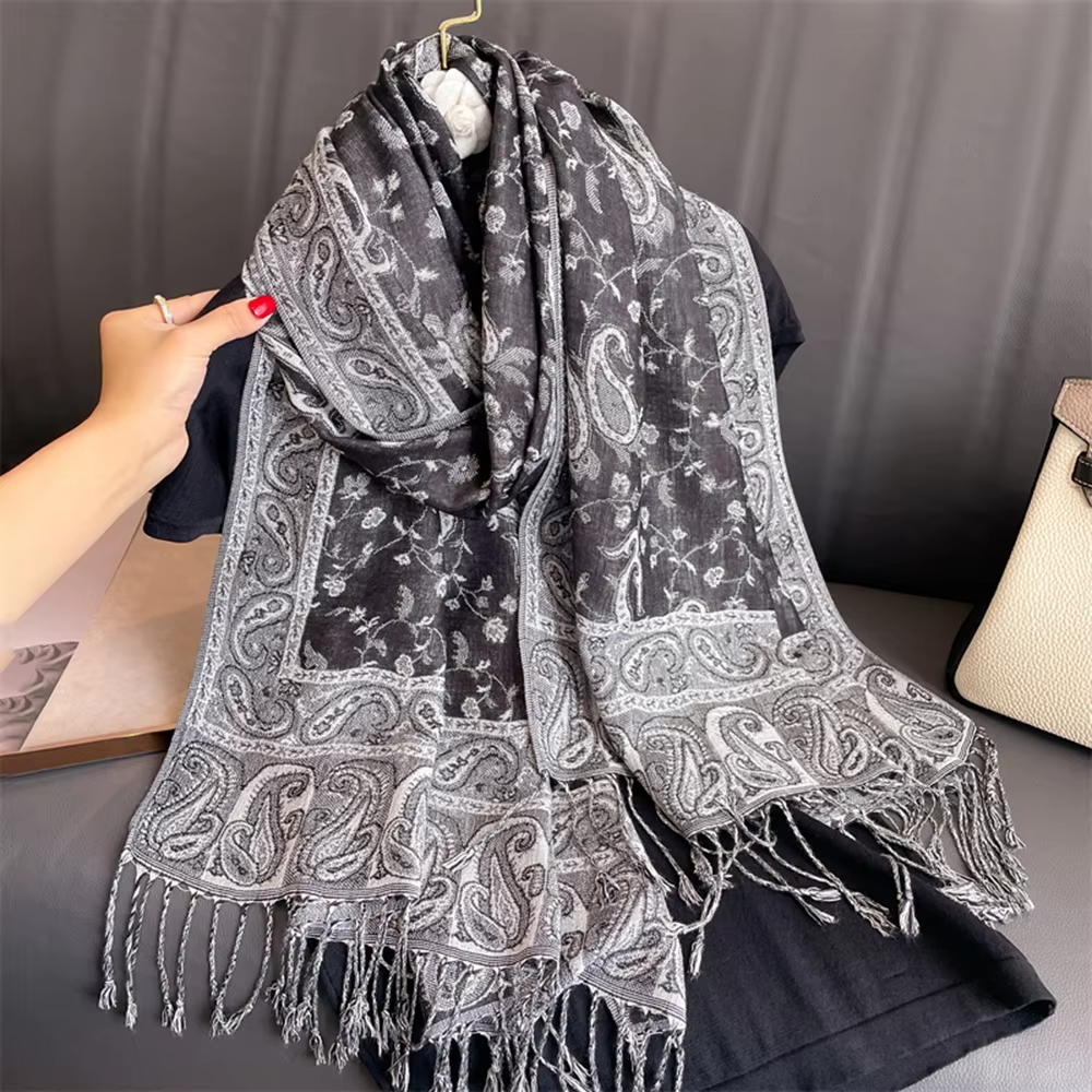 Reversible Paisley Pashmina Shawl